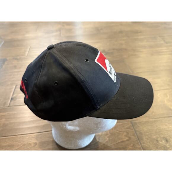Vintage 90s Marlboro Team Penske Mens Black Adjustable SnapBack Hat Baseball Cap - Picture 4 of 7